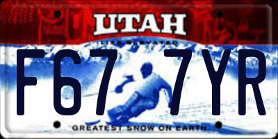 UT license plate F677YR