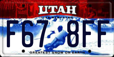 UT license plate F678FF