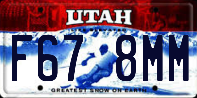UT license plate F678MM