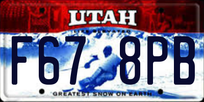 UT license plate F678PB