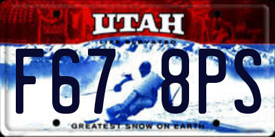 UT license plate F678PS