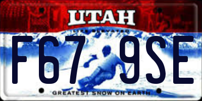 UT license plate F679SE