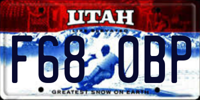 UT license plate F680BP