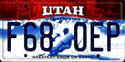 UT license plate F680EP