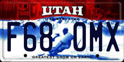 UT license plate F680MX