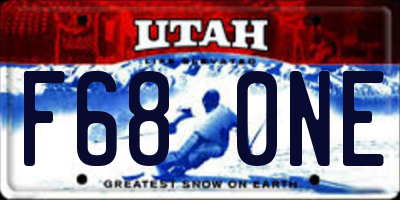 UT license plate F680NE