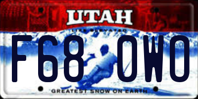 UT license plate F680WO