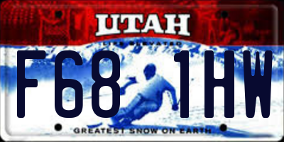 UT license plate F681HW