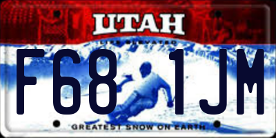 UT license plate F681JM