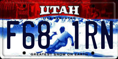 UT license plate F681RN