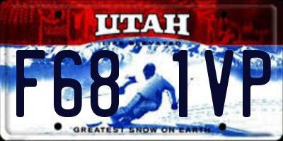 UT license plate F681VP