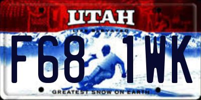 UT license plate F681WK