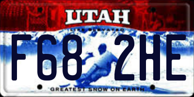 UT license plate F682HE
