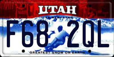 UT license plate F682QL