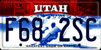 UT license plate F682SC