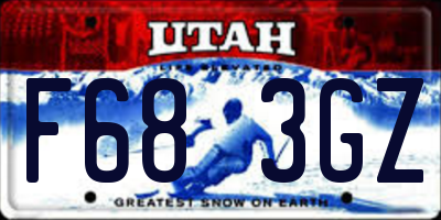 UT license plate F683GZ