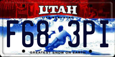 UT license plate F683PI