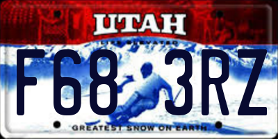 UT license plate F683RZ