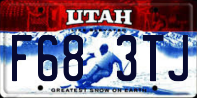 UT license plate F683TJ