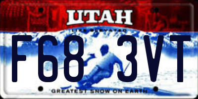 UT license plate F683VT
