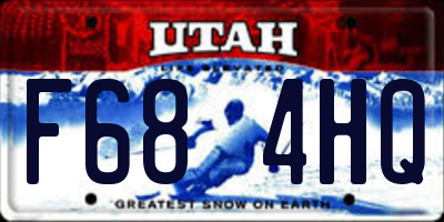 UT license plate F684HQ