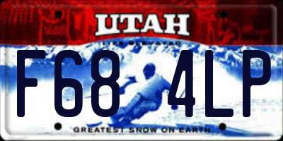 UT license plate F684LP