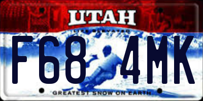UT license plate F684MK
