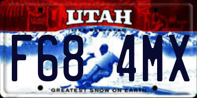 UT license plate F684MX