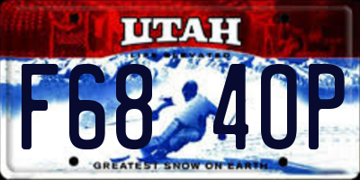 UT license plate F684OP