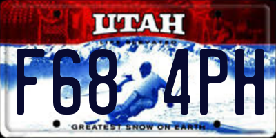 UT license plate F684PH
