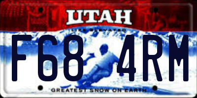 UT license plate F684RM
