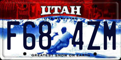UT license plate F684ZM