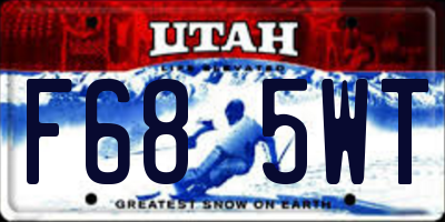 UT license plate F685WT