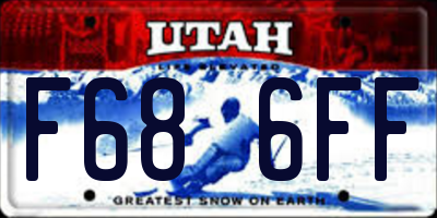 UT license plate F686FF