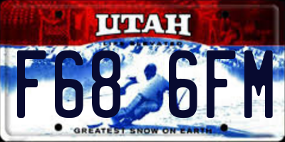 UT license plate F686FM