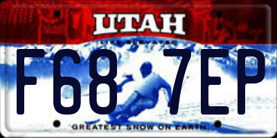UT license plate F687EP