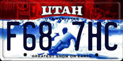 UT license plate F687HC