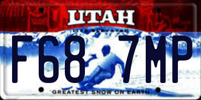 UT license plate F687MP