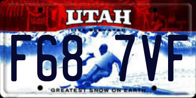 UT license plate F687VF