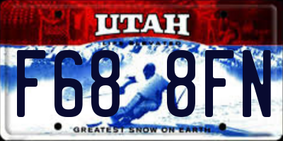 UT license plate F688FN