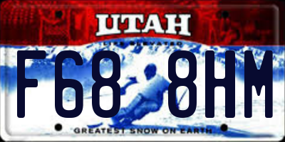 UT license plate F688HM