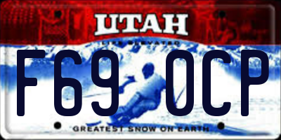 UT license plate F690CP