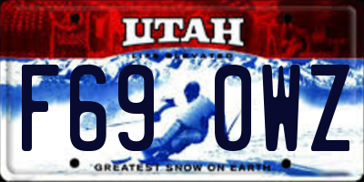 UT license plate F690WZ