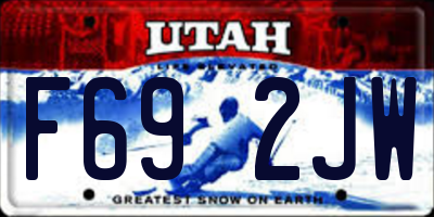 UT license plate F692JW