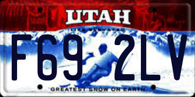 UT license plate F692LV