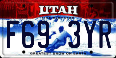 UT license plate F693YR
