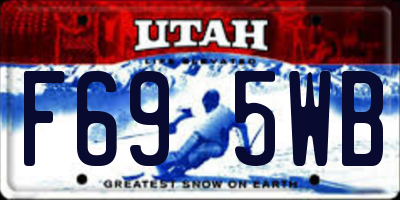 UT license plate F695WB