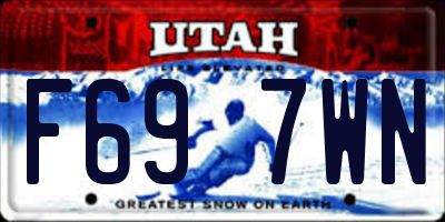 UT license plate F697WN