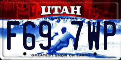 UT license plate F697WP