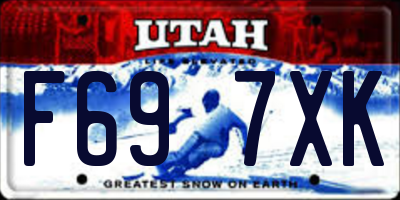 UT license plate F697XK